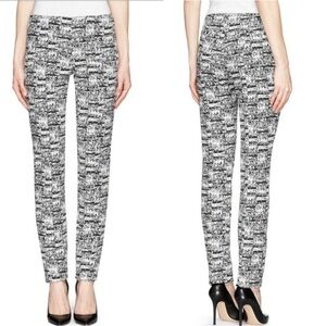 Diane Von Furstenberg Black and White Skinny Pants